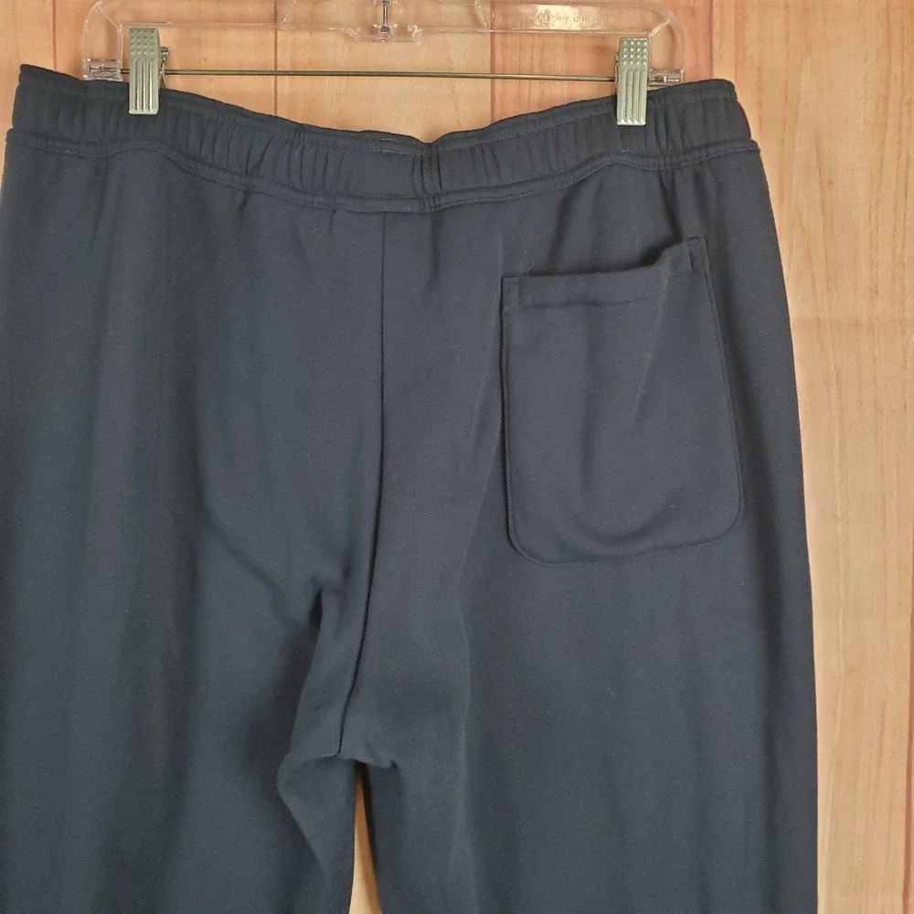 Adidas Mens Taper Pants Large Navy 100% Polyester Drawstring Pockets Sweatpants